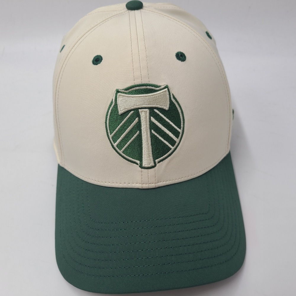 Portland Timbers Hat Fitted L-XL Fanatics Cream Green MLS Soccer‎ Polyester Men